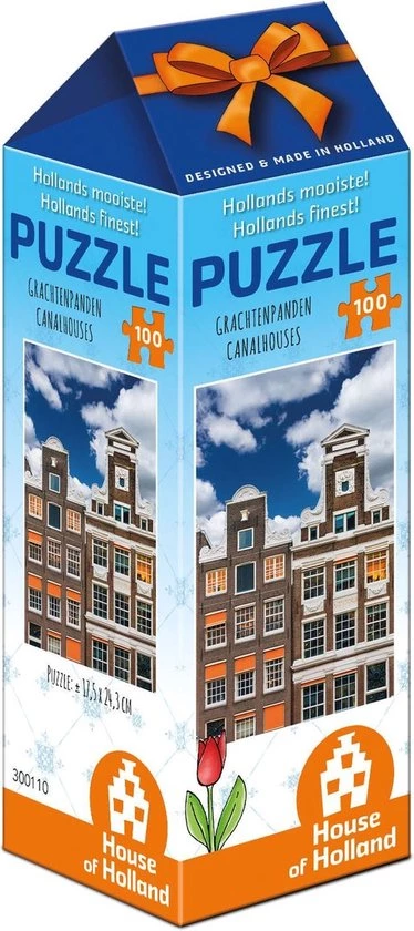 House Of Holland Puzzel C 100 Stukjes, Grachtenpanden 3 House Of Holland Puzzel C 100 Stukjes, Grachtenpanden