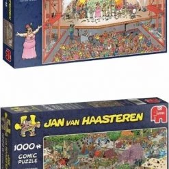 Jumbo Jan Van Haasteren Puzzelbundel - 2 Stuks - Eurovisie Songfestival 1000 Stukjes & De Bloemencorso 1000 Stukjes