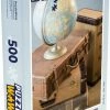 PuzzleWow Puzzel Koffer - Wereldbol - Vintage - Legpuzzel - Puzzel 500 Stukjes - Sinterklaas Cadeautjes - Sinterklaas Voor Grote Kinderen -Puzzels Verkoopwinkel 510x840