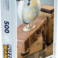 PuzzleWow Puzzel Koffer - Wereldbol - Vintage - Legpuzzel - Puzzel 500 Stukjes - Sinterklaas Cadeautjes - Sinterklaas Voor Grote Kinderen