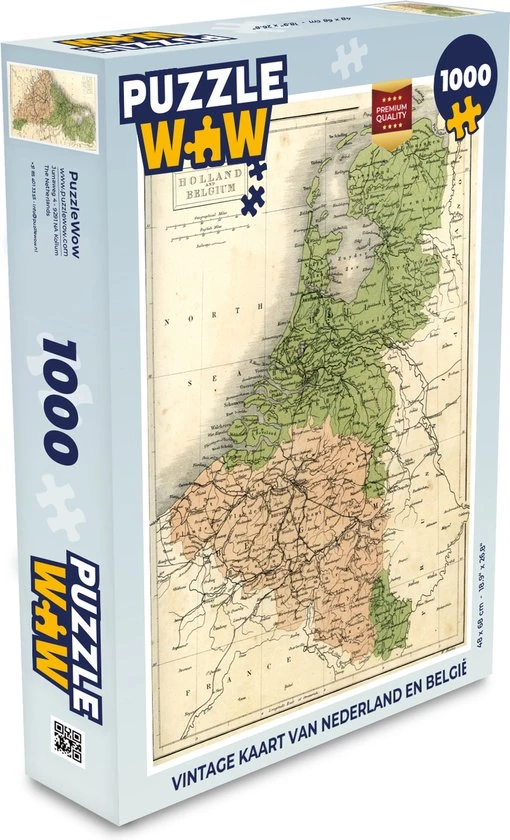 PuzzleWow Puzzel Vintage Kaart Van Nederland En België - Legpuzzel - Puzzel 1000 Stukjes Volwassenen - Sinterklaas Cadeautjes - Sinterklaas Voor Grote Kinderen 3 PuzzleWow Puzzel Vintage Kaart Van Nederland En België - Legpuzzel - Puzzel 1000 Stukjes Volwassenen - Sinterklaas Cadeautjes - Sinterklaas Voor Grote Kinderen
