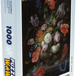 PuzzleWow Puzzel Stilleven Met Bloemen En Een Horloge - Legpuzzel - Puzzel 1000 Stukjes Volwassenen - Sinterklaas Cadeautjes - Sinterklaas Voor Grote Kinderen