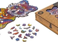 UNIDRAGON Houten Puzzel Dier - Uitstralende Wasbeer - 281 Stukjes - King Size 30x40 Cm -Puzzels Verkoopwinkel 550x181