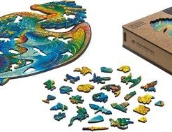 UNIDRAGON Houten Puzzel Dier - Beschermende Draak - 330 Stukjes - King Size 27x44 Cm -Puzzels Verkoopwinkel 550x189