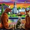 Educa Honden Op De Kade 1000 Stukjes Puzzel Panorama -Puzzels Verkoopwinkel 550x194 1