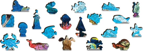 Wooden City Puzzel: OCEAN LIFE 505/50, In Hout, 8+ 5 Wooden City Puzzel: OCEAN LIFE 505/50, In Hout, 8+ - Afbeelding 3