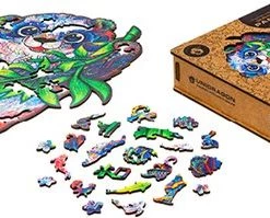 UNIDRAGON Houten Puzzel Dier - Serieuze Panda - 215 Stukjes - Medium 25x33 Cm -Puzzels Verkoopwinkel 550x199 1