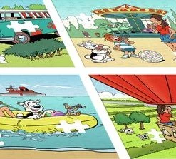 Samson & Marie Puzzel - 4 In 1 Puzzel - 36/49/64/100 Stukjes -Puzzels Verkoopwinkel 550x223