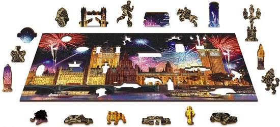 Wooden City Legpuzzel London By Night Hout 300 Stukjes 8 Wooden City Legpuzzel London By Night Hout 300 Stukjes - Afbeelding 6