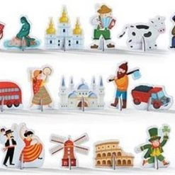 Crocodile Creek Ontdek De Wereld - Vloerpuzzel 100st + Speelset -Puzzels Verkoopwinkel 550x270