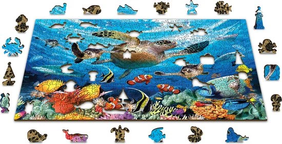 Wooden City Puzzel: OCEAN LIFE 505/50, In Hout, 8+ 4 Wooden City Puzzel: OCEAN LIFE 505/50, In Hout, 8+ - Afbeelding 2