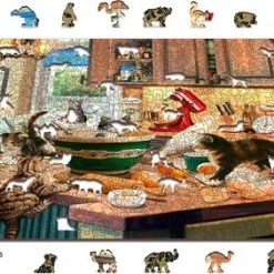 Wooden City Puzzel: KITTEN KITCHEN CAPERS 1010/100, In Hout, 8+ -Puzzels Verkoopwinkel 550x282 1