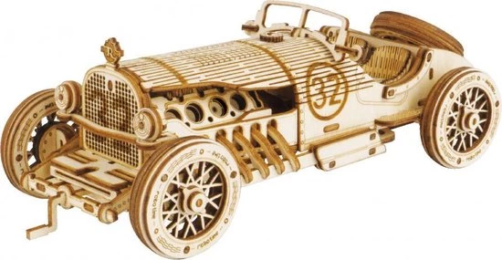 Robotime Modelbouwpakket V8 GP Car 19 X 8 Cm Hout 220-delig 3 Robotime Modelbouwpakket V8 GP Car 19 X 8 Cm Hout 220-delig
