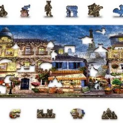 Wooden City - 2in1 - Houten Legpuzzel - Breakfast In Paris - 37,5x25,4cm -Puzzels Verkoopwinkel 550x304