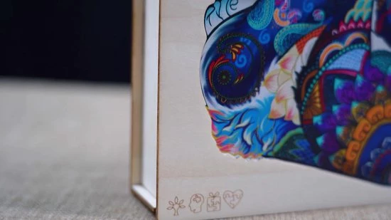 Brickkies®, Panda Familie, Panda Family, Jigsaw Puzzle, Houten Puzzel, A3, Maat L, 38 X 33 Cm, 292 Stukjes 4 Brickkies®, Panda Familie, Panda Family, Jigsaw Puzzle, Houten Puzzel, A3, Maat L, 38 X 33 Cm, 292 Stukjes - Afbeelding 2