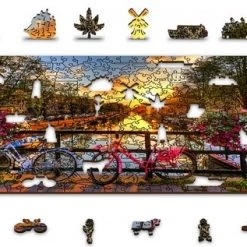 Wooden City - 2in1 - Houten Legpuzzel - Bikes In Amsterdam - 37,5x25,4cm 12 Wooden City - 2in1 - Houten Legpuzzel - Bikes In Amsterdam - 37,5x25,4cm -Puzzels Verkoopwinkel 550x317 1