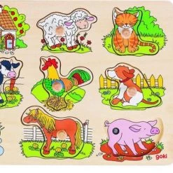 Goki Steckpz. Tierstimmen Bauernhof 9T.