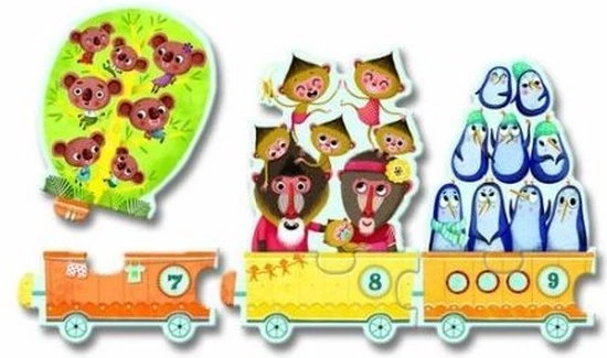 Djeco - Puzzel Trein - Ik Tel - 20 Stukjes 5 Djeco - Puzzel Trein - Ik Tel - 20 Stukjes - Afbeelding 3