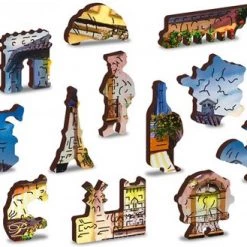 Wooden City - 2in1 - Houten Legpuzzel - Breakfast In Paris - 37,5x25,4cm -Puzzels Verkoopwinkel 550x329