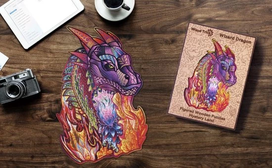 Wood Trick Tovenaar Draak - Houten Vormpuzzel 16 Wood Trick Tovenaar Draak - Houten Vormpuzzel - Afbeelding 14