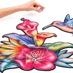 UNIDRAGON Houten Puzzel Dier - Ongrijpbare Kolibri - 700 Stukjes - Royal Size 70x54 Cm -Puzzels Verkoopwinkel 550x357