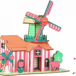 De Bouwplaats Bouwpakket 3D Puzzel Van Hout Tulip Ranch Tulpenboerderij- Gekleurd -Puzzels Verkoopwinkel 550x361 1