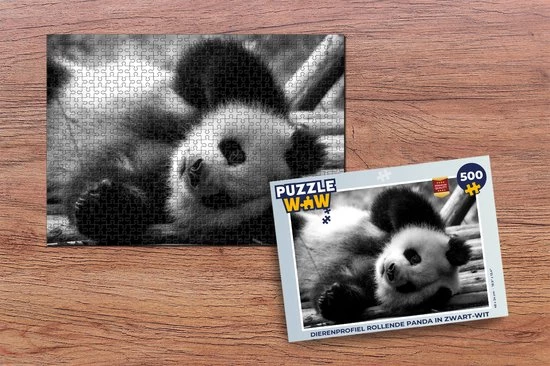 PuzzleWow Puzzel Dierenprofiel Rollende Panda In Zwart-wit - Legpuzzel - Puzzel 500 Stukjes - Sinterklaas Cadeautjes - Sinterklaas Voor Grote Kinderen 4 PuzzleWow Puzzel Dierenprofiel Rollende Panda In Zwart-wit - Legpuzzel - Puzzel 500 Stukjes - Sinterklaas Cadeautjes - Sinterklaas Voor Grote Kinderen - Afbeelding 2