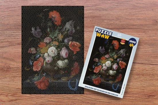 PuzzleWow Puzzel Stilleven Met Bloemen En Een Horloge - Legpuzzel - Puzzel 1000 Stukjes Volwassenen - Sinterklaas Cadeautjes - Sinterklaas Voor Grote Kinderen 4 PuzzleWow Puzzel Stilleven Met Bloemen En Een Horloge - Legpuzzel - Puzzel 1000 Stukjes Volwassenen - Sinterklaas Cadeautjes - Sinterklaas Voor Grote Kinderen - Afbeelding 2