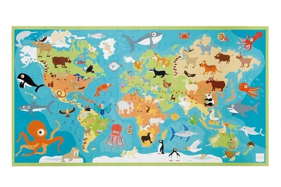 Scratch Legpuzzel Dieren Van De Wereld 92 Cm 100 Stukjes 4 Scratch Legpuzzel Dieren Van De Wereld 92 Cm 100 Stukjes - Afbeelding 2