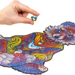 UNIDRAGON Houten Puzzel Dier - Uitstralende Wasbeer - 281 Stukjes - King Size 30x40 Cm -Puzzels Verkoopwinkel 550x366 9