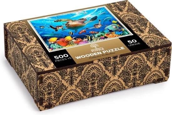 Wooden City Puzzel: OCEAN LIFE 505/50, In Hout, 8+ 3 Wooden City Puzzel: OCEAN LIFE 505/50, In Hout, 8+