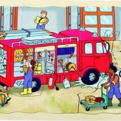 Beleduc Houten Lagen Puzzel Brandweer