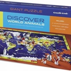 Crocodile Creek Ontdek De Wereld - Vloerpuzzel 100st + Speelset