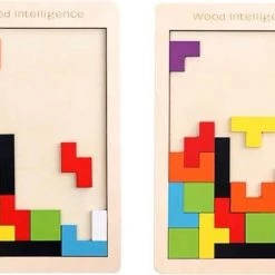 Merkloos Puzzel - Houten Tetris Puzzel - Leren Spelen. Puzzel Hout - Vanaf 24 Maanden -Puzzels Verkoopwinkel 550x379