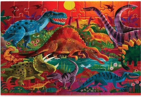 Crocodile Creek Foil Puzzel Dazzling Dinos - 60 Stukjes 6 Crocodile Creek Foil Puzzel Dazzling Dinos - 60 Stukjes - Afbeelding 4