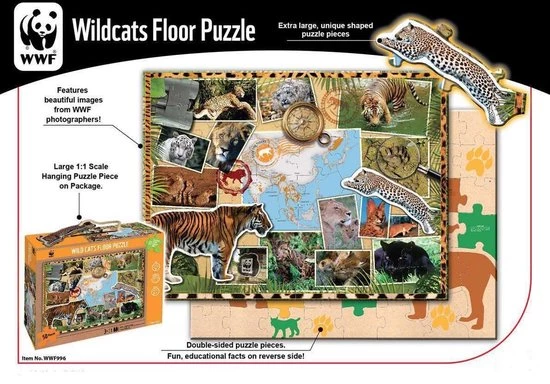 WWF - Wereld Natuur Fonds Puzzel – Puzzel - Legpuzzel - Wilde Katten Puzzel – Dierenpuzzel – Puzzels - Puzzel Volwassenen - Puzzel Voor Baby's En Kinderen 3 WWF - Wereld Natuur Fonds Puzzel – Puzzel - Legpuzzel - Wilde Katten Puzzel – Dierenpuzzel – Puzzels - Puzzel Volwassenen - Puzzel Voor Baby's En Kinderen