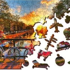 Wooden City - 2in1 - Houten Legpuzzel - Bikes In Amsterdam - 37,5x25,4cm 13 Wooden City - 2in1 - Houten Legpuzzel - Bikes In Amsterdam - 37,5x25,4cm -Puzzels Verkoopwinkel 550x384 3