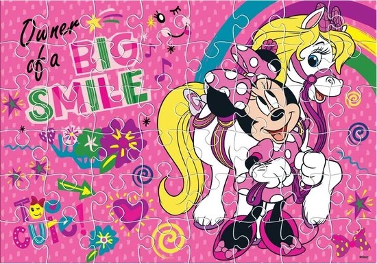 Luna Kleurpuzzel 2-in-1 Minnie 4-delig 4 Luna Kleurpuzzel 2-in-1 Minnie 4-delig - Afbeelding 2