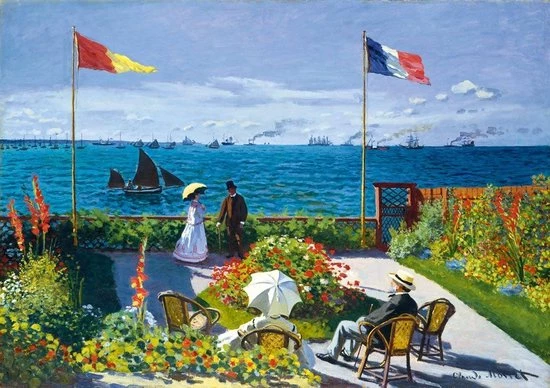Claude Monet - Garden At Sainte- Adresse, 1867 1000 Stukken Bluebird 4 Claude Monet - Garden At Sainte- Adresse, 1867 1000 Stukken Bluebird - Afbeelding 2