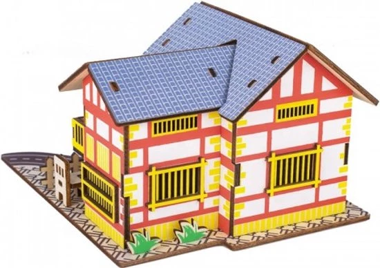 De Bouwplaats Bouwpakket 3D Houten Puzzel Theehuisje 6 De Bouwplaats Bouwpakket 3D Houten Puzzel Theehuisje - Afbeelding 4