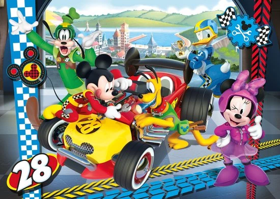 Clementoni - Legpuzzel Met Lijst - Disney Mickey Roadster Racers - 15 Stukjes 5 Clementoni - Legpuzzel Met Lijst - Disney Mickey Roadster Racers - 15 Stukjes - Afbeelding 3