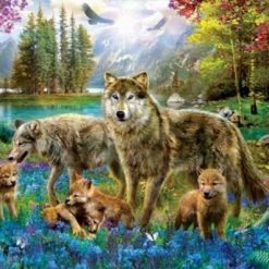Legpuzzel- Wolf Lake Fantasy - 500 Extra Grote Puzzelstukken - Eurographics- Oudere/slechtziende -Puzzels Verkoopwinkel 550x397 33