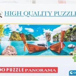 Clementoni - Puhket Bootjes - High Quality Panorama Puzzle - 1.000 Stukjes - 98x33cm