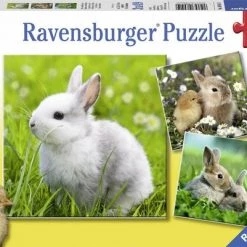 Ravensburger Puzzel Schattige Konijntjes - Drie Puzzels - 49 Stukjes - Kinderpuzzel