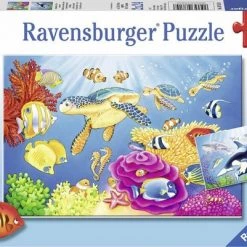 Ravensburger Puzzel Kleurrijke Onderwaterwereld - Twee Puzzels Van 24 Stukjes - Kinderpuzzel