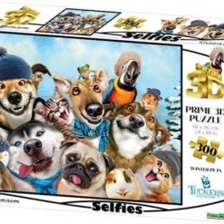 Prime3D Puzzel - Winter Huisdieren Selfie - 3D - 300st.