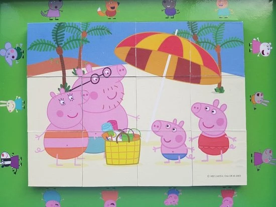 Dino Peppa Pig Houten Blok Puzzle 12 Stukjes 3 Dino Peppa Pig Houten Blok Puzzle 12 Stukjes
