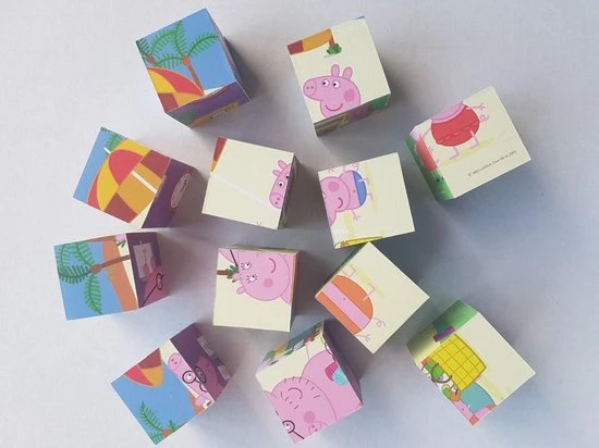 Dino Peppa Pig Houten Blok Puzzle 12 Stukjes 5 Dino Peppa Pig Houten Blok Puzzle 12 Stukjes - Afbeelding 3