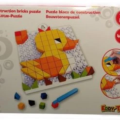 Eddy Toys - Mozaiek Puzzel - 128 Stukjes - 4 Voorbeelden - 4 In 1 - Dieren - Cadeau Tip !!