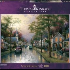Selecta Spellen Schmidt Puzzel - Kinkade Hometown Morning -Puzzels Verkoopwinkel 550x417 3